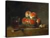 Basket of Peaches-Jean-Baptiste Simeon Chardin-Stretched Canvas