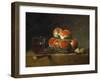 Basket of Peaches-Jean-Baptiste Simeon Chardin-Framed Giclee Print