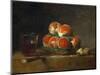 Basket of Peaches-Jean-Baptiste Simeon Chardin-Mounted Giclee Print