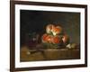 Basket of Peaches-Jean-Baptiste Simeon Chardin-Framed Giclee Print