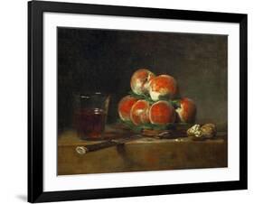 Basket of Peaches-Jean-Baptiste Simeon Chardin-Framed Giclee Print