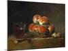 Basket of Peaches-Jean-Baptiste Simeon Chardin-Mounted Giclee Print