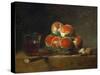 Basket of Peaches-Jean-Baptiste Simeon Chardin-Stretched Canvas