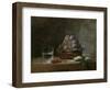 Basket of Plums-Jean-Baptiste Simeon Chardin-Framed Giclee Print