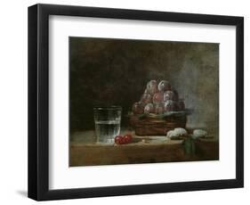 Basket of Plums-Jean-Baptiste Simeon Chardin-Framed Giclee Print