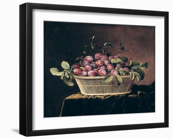 Basket of Plums-Pierre Dupuis-Framed Giclee Print