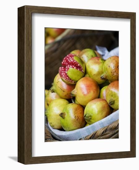 Basket of Pomegranates, Xining, Qinghai, China-Porteous Rod-Framed Photographic Print