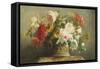 Basket of Pretty Flowers-Jean-Marie Regnier-Framed Stretched Canvas