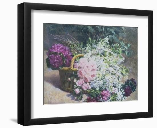 Basket of Romantic Flowers-Pierre Bourgogne-Framed Giclee Print