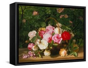 Basket of Roses, 1879-William Hammer-Framed Stretched Canvas