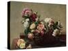 Basket of Roses, 1880-Henri Fantin-Latour-Stretched Canvas