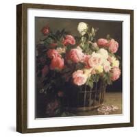 Basket of Roses (detail)-Hans Looscher-Framed Giclee Print