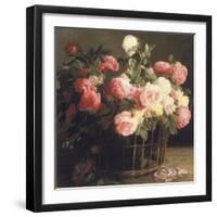 Basket of Roses (detail)-Hans Looscher-Framed Giclee Print