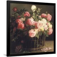 Basket of Roses (detail)-Hans Looscher-Framed Giclee Print