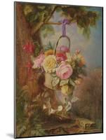 Basket of Roses with Fuschia, 19Th Century-Edward Charles Williams-Mounted Giclee Print