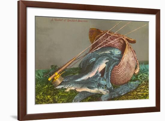 Basket of Speckled Beauties, Rod and Creel-null-Framed Premium Giclee Print