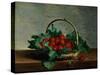 Basket of Strawberries-Johan Laurentz Jensen-Stretched Canvas