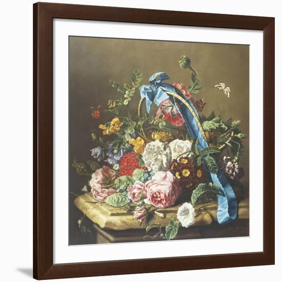 Basket of Summer Flowers-Elie Robin-Framed Giclee Print