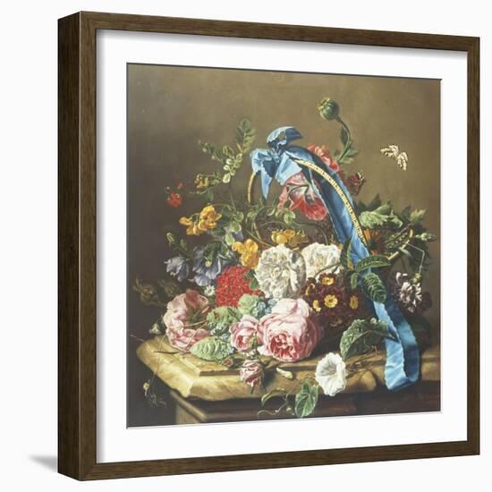 Basket of Summer Flowers-Elie Robin-Framed Giclee Print