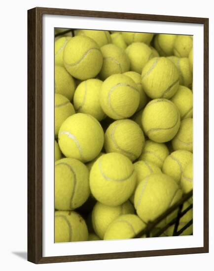 Basket of Tennis Balls-null-Framed Premium Photographic Print