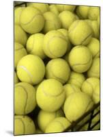 Basket of Tennis Balls-null-Mounted Premium Photographic Print