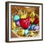 Basket of Valentine's Day Candy-null-Framed Photographic Print