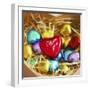 Basket of Valentine's Day Candy-null-Framed Photographic Print