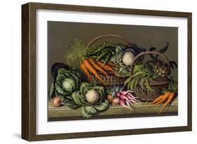 Basket of Vegetables and Radishes, 1995-Amelia Kleiser-Framed Giclee Print