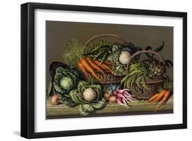 Basket of Vegetables and Radishes, 1995-Amelia Kleiser-Framed Giclee Print