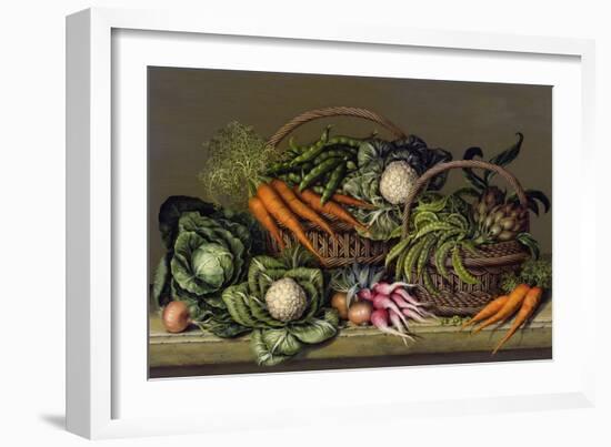 Basket of Vegetables and Radishes, 1995-Amelia Kleiser-Framed Giclee Print