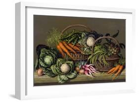 Basket of Vegetables and Radishes, 1995-Amelia Kleiser-Framed Giclee Print