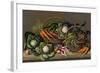 Basket of Vegetables and Radishes, 1995-Amelia Kleiser-Framed Giclee Print