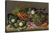 Basket of Vegetables and Radishes, 1995-Amelia Kleiser-Stretched Canvas