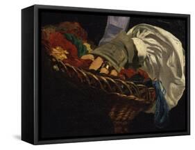 Basket of Wools Held by Mme Manet, from Monsieur Et Madame Auguste Manet-Edouard Manet-Framed Stretched Canvas