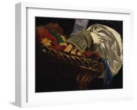 Basket of Wools Held by Mme Manet, from Monsieur Et Madame Auguste Manet-Edouard Manet-Framed Giclee Print