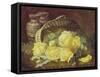 Basket of Yellow Roses-Eloise Harriet Stannard-Framed Stretched Canvas