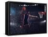 Basket Player Throws the Ball at the Stadium-alphaspirit-Framed Stretched Canvas