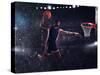 Basket Player Throws the Ball at the Stadium-alphaspirit-Stretched Canvas