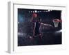 Basket Player Throws the Ball at the Stadium-alphaspirit-Framed Photographic Print