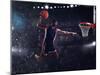 Basket Player Throws the Ball at the Stadium-alphaspirit-Mounted Photographic Print