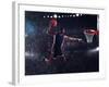 Basket Player Throws the Ball at the Stadium-alphaspirit-Framed Photographic Print