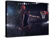 Basket Player Throws the Ball at the Stadium-alphaspirit-Stretched Canvas