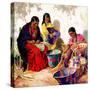 "Basket Weavers,"August 1, 1937-G. Kay-Stretched Canvas