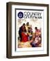 "Basket Weavers," Country Gentleman Cover, August 1, 1937-G. Kay-Framed Giclee Print