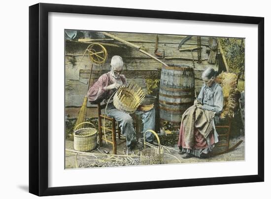 Basket Weaving in Kentucky-null-Framed Premium Giclee Print