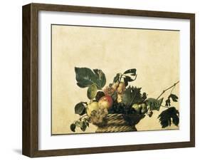 Basket with Fruit-Caravaggio-Framed Art Print