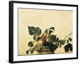 Basket with Fruit-Caravaggio-Framed Art Print