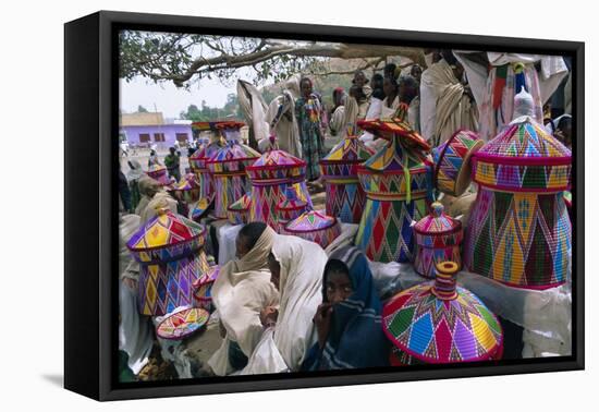 Basket-Work Market, Axoum (Axum) (Aksum), Tigre Region, Ethiopia, Africa-Bruno Barbier-Framed Stretched Canvas