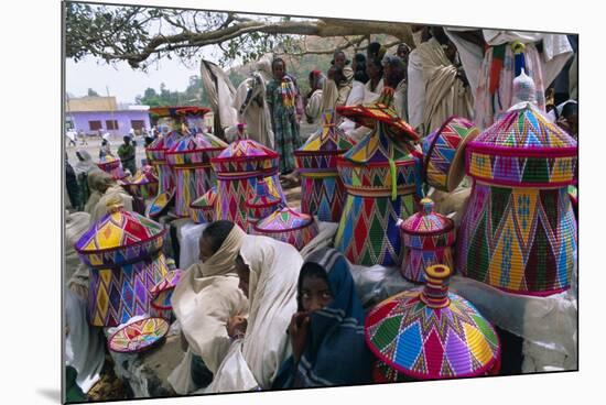 Basket-Work Market, Axoum (Axum) (Aksum), Tigre Region, Ethiopia, Africa-Bruno Barbier-Mounted Photographic Print