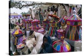 Basket-Work Market, Axoum (Axum) (Aksum), Tigre Region, Ethiopia, Africa-Bruno Barbier-Stretched Canvas